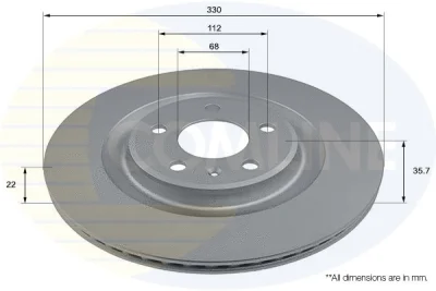 ADC2907V COMLINE Тормозной диск