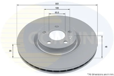 Тормозной диск COMLINE ADC2915V