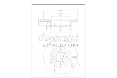 K016-69 ASHUKI by Palidium Тормозной диск