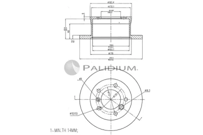 P330-129 ASHUKI by Palidium Тормозной диск