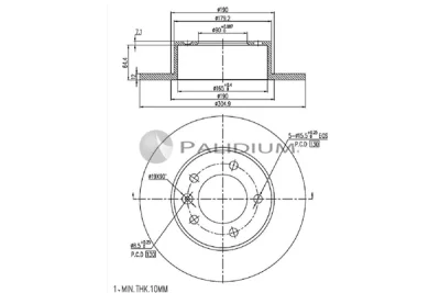 P331-069 ASHUKI by Palidium Тормозной диск