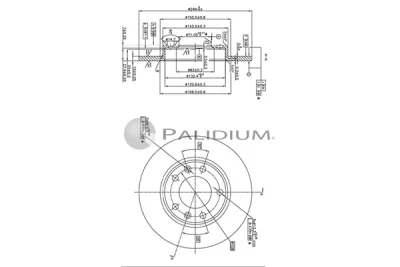 P331-124 ASHUKI by Palidium Тормозной диск