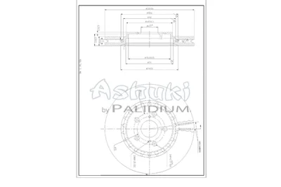 T604-04 ASHUKI by Palidium Тормозной диск