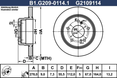 Тормозной диск GALFER B1.G209-0114.1