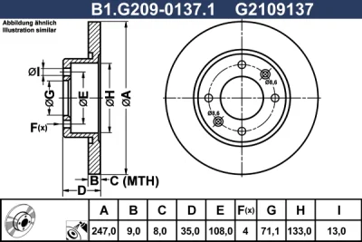 Тормозной диск GALFER B1.G209-0137.1
