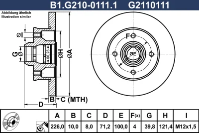 Тормозной диск GALFER B1.G210-0111.1