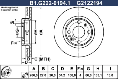 Тормозной диск GALFER B1.G222-0194.1