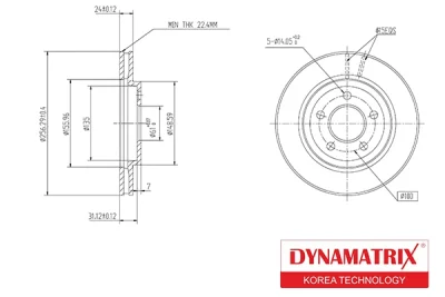 DBD2001 DYNAMATRIX Тормозной диск