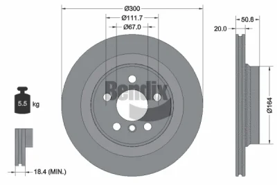 BDS1534 BENDIX Braking Тормозной диск