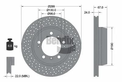 BDS2072HC BENDIX Braking Тормозной диск