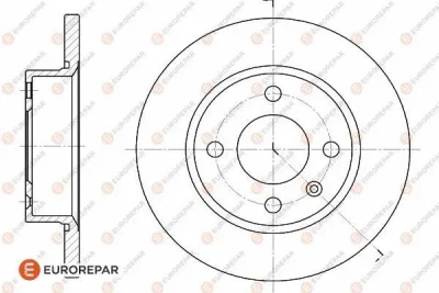 1618868480 EUROREPAR Тормозной диск