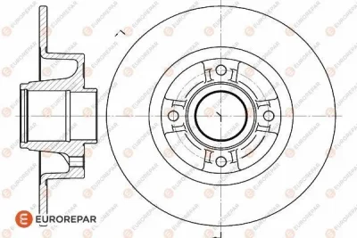 1618871380 EUROREPAR Тормозной диск