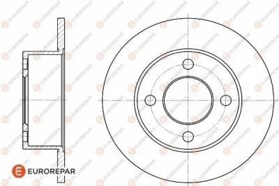 Тормозной диск EUROREPAR 1618874580