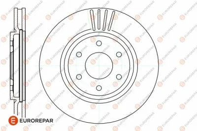 1642758580 EUROREPAR Тормозной диск
