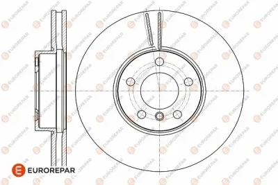 1642759380 EUROREPAR Тормозной диск