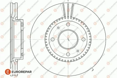 Тормозной диск EUROREPAR 1642779180