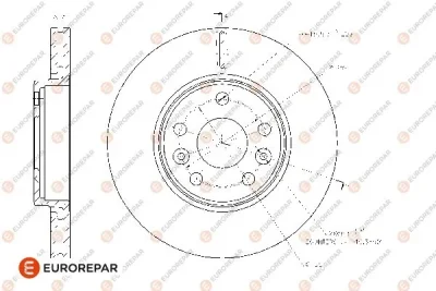 Тормозной диск EUROREPAR 1667851080