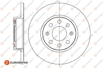 Тормозной диск EUROREPAR 1676009780