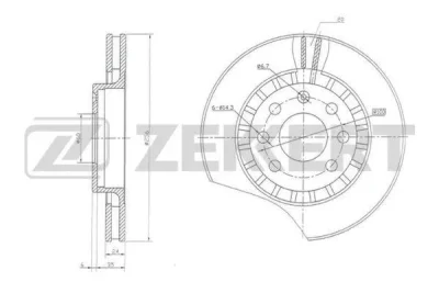 Тормозной диск ZEKKERT BS-5035