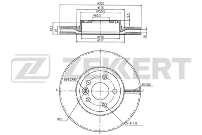 BS-5125B ZEKKERT Тормозной диск