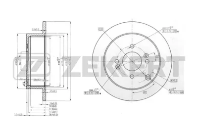 BS-5262 ZEKKERT Тормозной диск