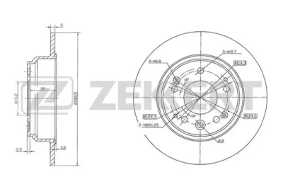 Тормозной диск ZEKKERT BS-5709