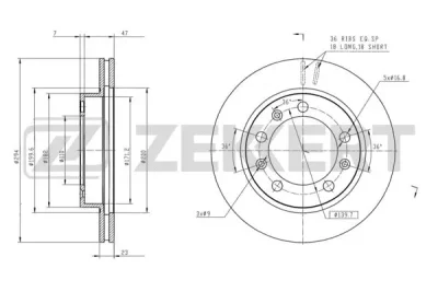 BS-6182 ZEKKERT Тормозной диск