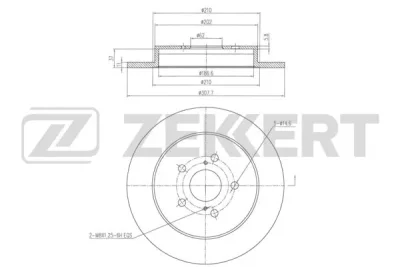 Тормозной диск ZEKKERT BS-6300