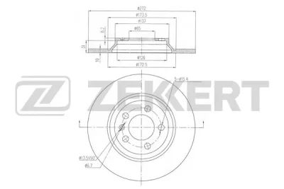 Тормозной диск ZEKKERT BS-6481