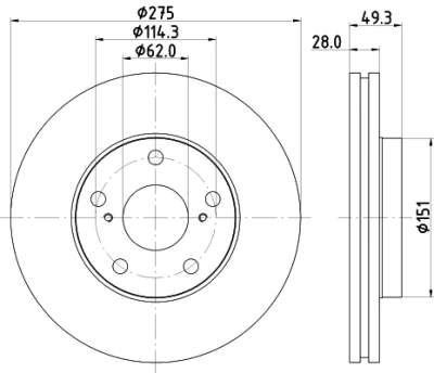 Тормозной диск NISSHINBO ND1059K