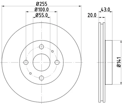 Тормозной диск NISSHINBO ND1079K