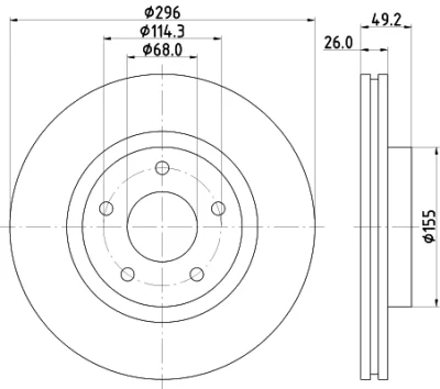 ND2058K NISSHINBO Тормозной диск