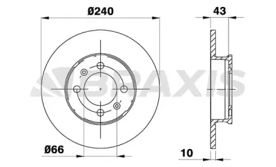 AE0486 BRAXIS Тормозной диск