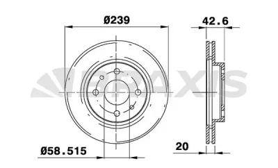 AE0653 BRAXIS Тормозной диск