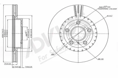 B6F108B ADVICS Тормозной диск