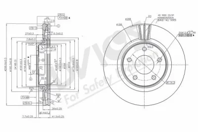 B6F131B ADVICS Тормозной диск