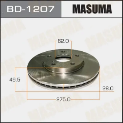 Тормозной диск MASUMA BD-1207