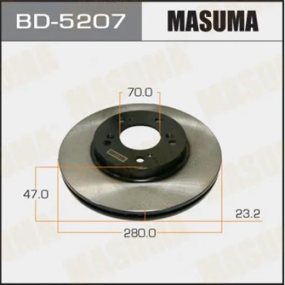 Тормозной диск MASUMA BD-5207