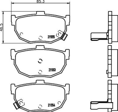 8DB 355 006-411 BEHR/HELLA/PAGID Комплект тормозных колодок, дисковый тормоз