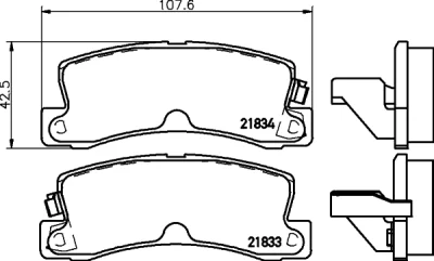 Комплект тормозных колодок, дисковый тормоз BEHR/HELLA/PAGID 8DB 355 006-431