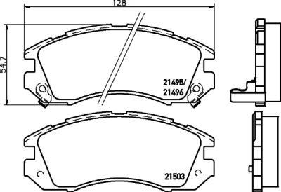 8DB 355 006-461 BEHR/HELLA/PAGID Комплект тормозных колодок, дисковый тормоз