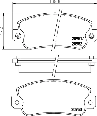 8DB 355 007-121 BEHR/HELLA/PAGID Комплект тормозных колодок, дисковый тормоз