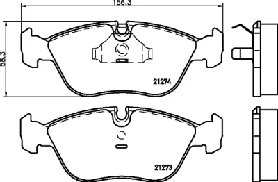 8DB 355 007-721 BEHR/HELLA/PAGID Комплект тормозных колодок, дисковый тормоз