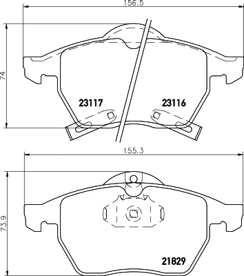 8DB 355 008-041 BEHR/HELLA/PAGID Комплект тормозных колодок, дисковый тормоз