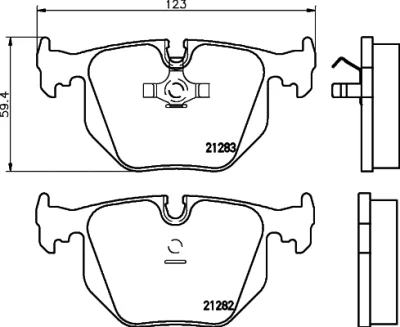 8DB 355 008-121 BEHR/HELLA/PAGID Комплект тормозных колодок, дисковый тормоз