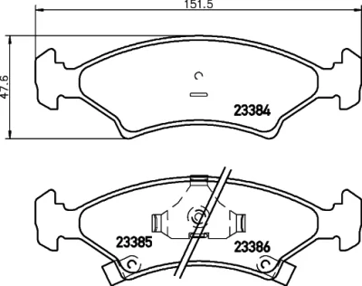 8DB 355 008-241 BEHR/HELLA/PAGID Комплект тормозных колодок, дисковый тормоз