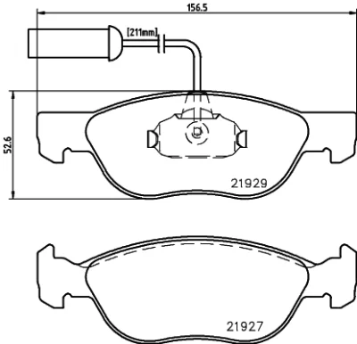 8DB 355 008-321 BEHR/HELLA/PAGID Комплект тормозных колодок, дисковый тормоз