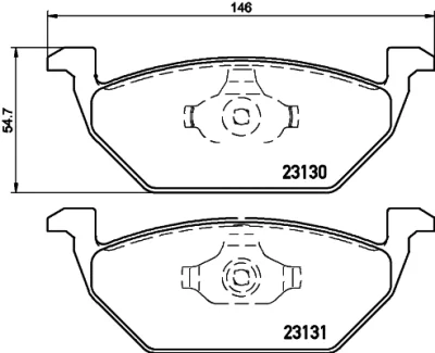 Комплект тормозных колодок, дисковый тормоз BEHR/HELLA/PAGID 8DB 355 008-591