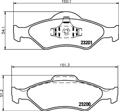 8DB 355 008-891 BEHR/HELLA/PAGID Комплект тормозных колодок, дисковый тормоз