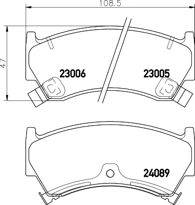 8DB 355 009-821 BEHR/HELLA/PAGID Комплект тормозных колодок, дисковый тормоз